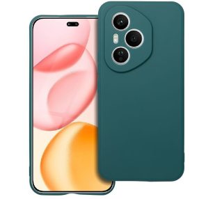 Matt szilikon Honor 400 Pro tok, sötétzöld