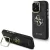 Guess PU 4G Metal Logo Apple iPhone 15 Pro hátlap tok kitámasztható kamera peremmel, fekete-arany