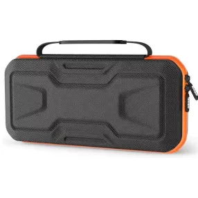   iPega SW2004A Nintendo Switch 2 utazó / tartó tok merev, strapabíró bevonattal, fekete-narancs