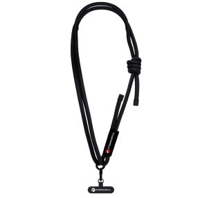   Forcell F-Design S10X165 nyakba / vállra akasztható telefontartó, állítható hossz max. 82,5cm, fekete