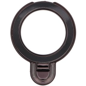 Kör alakú telefontartó kitámasztóval, fekete