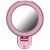 Kör alakú tükrös telefontartó kitámasztóval, csillámos rózsaszín