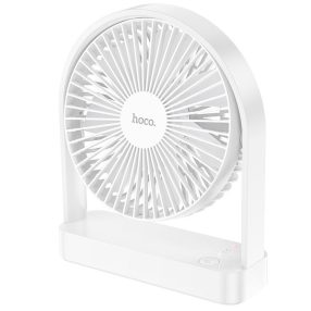   Hoco HX65 asztali ventilátor, 2000mAh akkumulátorral, 2 fokozattal, fehér