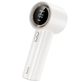   Hoco HX64 hordozható kézi ventilátor, 3600mAh akkumulátorral, LED kijelzővel, 5 fokozattal, fehér