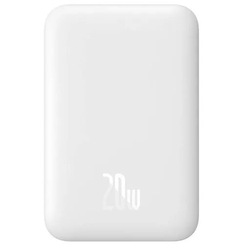 Baseus Magnetic Mini Powerbank / külső akkumulátor, USB-C port, MagSafe, 6000mAh, 20W, fehér