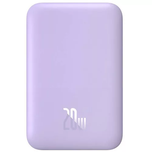 Baseus Magnetic Mini Powerbank / külső akkumulátor, USB-C port 6000mAh, 20W, lila