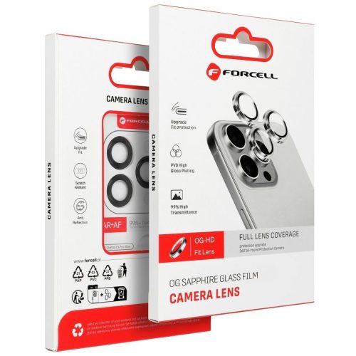 Forcell Samsung Galaxy S24 Ultra tempered glass kamera védő üvegfólia, lila