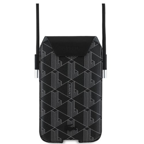 Lacoste PVC telefon tartó kis táska, XL, fekete