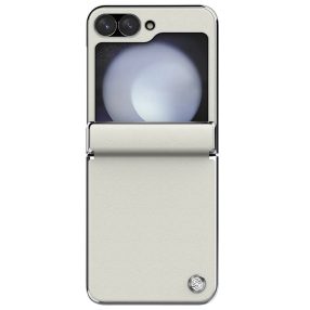   Nillkin CamShield Flip Samsung Z Flip 6 / Flip 7 FE vegán bőr tok, fehér