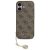 Guess 4G Charm Apple iPhone 17 Tone on Tone hátlap tok, barna