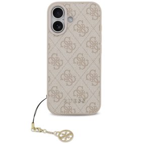   Guess 4G Charm Apple iPhone 17 Tone on Tone hátlap tok, rózsaszín