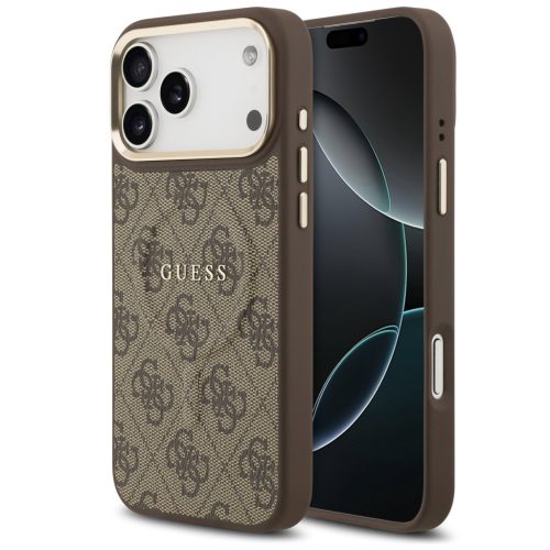 Guess 4G Charm Apple iPhone 17 Pro Max MagSafe hátlap tok, barna