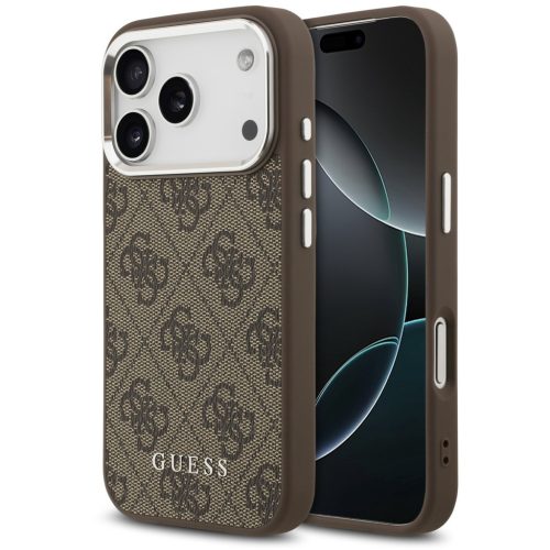 Guess 4G Apple iPhone 17 Pro MagSafe hátlap tok, barna