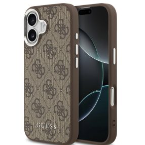 Guess 4G Apple iPhone 17 MagSafe hátlap tok, barna