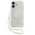 Guess IML Flowers Allover Strap Apple iPhone 17 MagSafe hátlap tok, fehér
