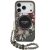 Guess IML Flowers Strap Apple iPhone 17 Pro Max MagSafe hátlap tok karpánttal, fekete