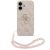 Guess PU 4G Metal Logo Strap Apple iPhone 17 hátlap tok karpánttal, rózsaszín