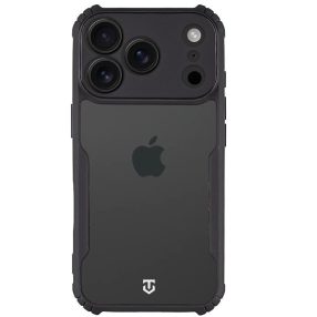   Tactical Quantum Stealth Apple iPhone 17 Pro Max hátlap tok, átlátszó/fekete