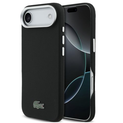 Lacoste Iconic Petit Pique Metal Logo Apple iPhone Air (2025) MagSafe tok, fekete