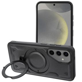   Frost Armor Samsung Galaxy A17 starabíró tok kitámasztóható gyűrűvel, fekete