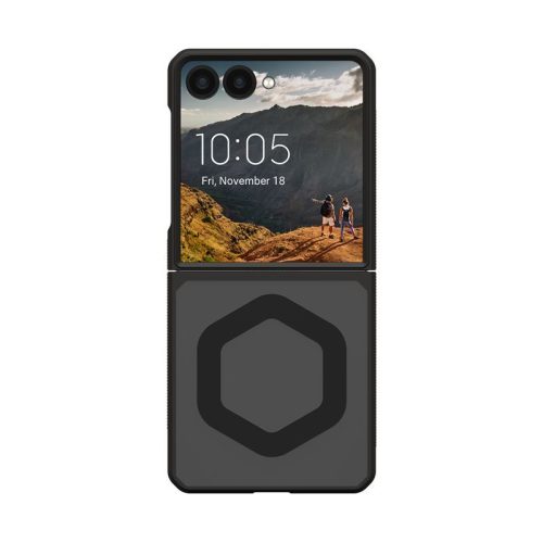 UAG Mouve Samsung Galaxy Z Flip 7 mágneses tok, Ash, fekete-átlátszó