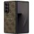 Guess PU Leather 4G Colored Ring Samsung Galaxy Z Fold 7 mágneses kemény hátlap tok, barna