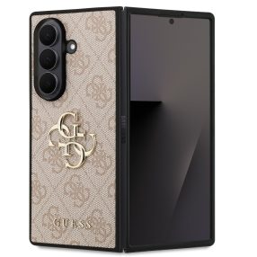   Guess PU 4G Metal Logo Samsung Galaxy Z Fold 7 kemény hátlap tok, rózsaszín