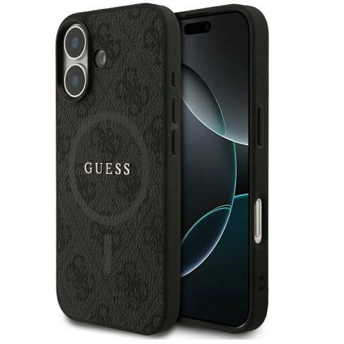 Guess 4G Ring Classic Logo Apple iPhone 17 MagSafe hátlap tok, fekete