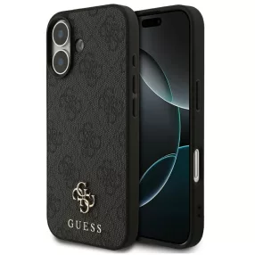   Guess 4G Small Classic Logo Apple iPhone 17 MagSafe hátlap tok, fekete
