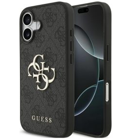 Guess 4G Big Logo Apple iPhone 17 hátlap tok, fekete
