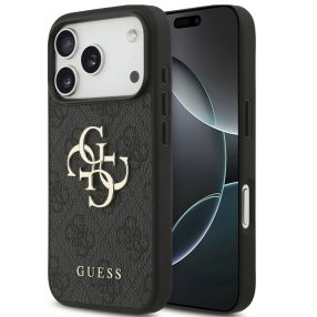   Guess 4G Big Logo Apple iPhone 17 Pro Max hátlap tok, fekete