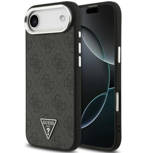 Guess 4G Triangle Logo Apple iPhone Air (2025) MagSafe hátlap tok, fekete-ezüst