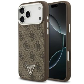   Guess 4G Triangle Logo Apple iPhone 17 Pro MagSafe hátlap tok, barna