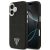 Guess Glitter Triangle Logo Apple iPhone 17 MagSafe hátlap tok, fekete-ezüst