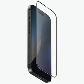   Uniq Optix Matte Apple iPhone 16 Pro Max / 17 Pro Max tempered glass kijelzővédő fólia felhelyező kerettel, fekete