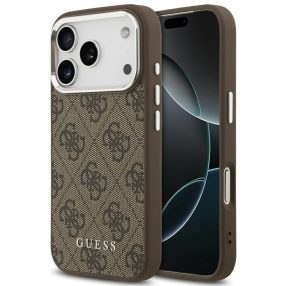   Guess 4G Classic Logo Apple iPhone 17 Pro Max MagSafe hátlap tok, barna