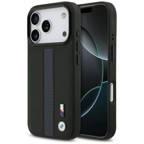   BMW M Perforated Stripe Logo Apple iPhone 17 Pro Max MagSafe hátlap tok, kék