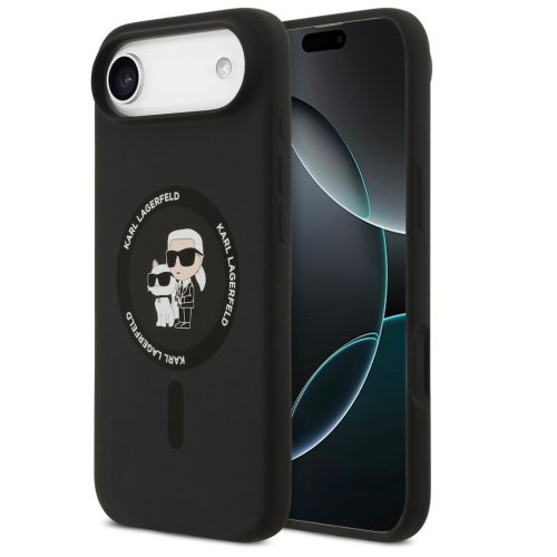 Karl Lagerfeld Silicone Karl&Choupette Ring Apple iPhone Air (2025) MagSafe kompatibilis hátlap tok, fehér