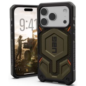   UAG Monarch Pro Apple iPhone 17 Pro MagSafe kompatibilis tok, Kevlar Green