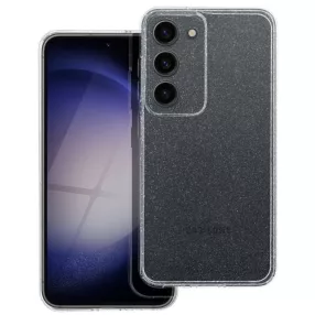   Clear 2mm Samsung Galaxy S25 FE csillámos szilikon tok, átlátszó