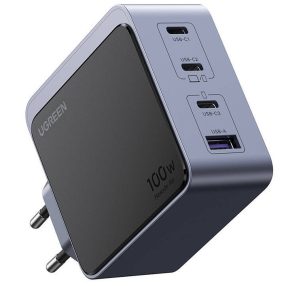   Ugreen Nexode Air X565 3xUSB-C-USB-A hálózati töltő, 100W, szürke
