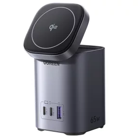   Ugreen Nexode X555 2xUSB-C-USB-A wirelesstöltő, 65W, GaN, szürke