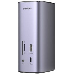   Ugreen Revodok Pro CM555 USB-C multifunkcionális dokkoló állomás USB-C kábellel, szürke