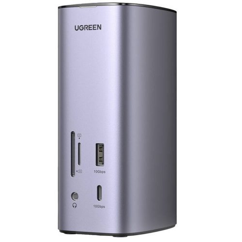 Ugreen Revodok Pro CM555 USB-C multifunkcionális dokkoló állomás USB-C kábellel, szürke