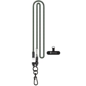   Tactical Wire Snake 2in1 USB-C-USB-C töltő-és adatkábel / univerzális vállpánt, 1,2m, zöld