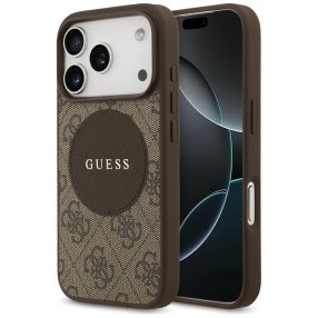   Guess 4G Circle Classic Logo Apple iPhone 17 Pro MagSafe tok, barna