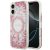 Guess Resin Bottom Glitter Apple iPhone 17 MagSafe tok, csillámos, átlátszó-rózsaszín
