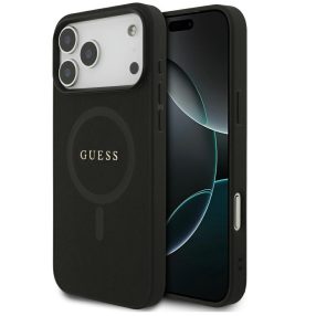   Guess Saffiano Classic Logo Apple iPhone 17 Pro Max MagSafe tok, fekete