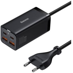  Baseus GaN3 Pro 2xUSB-C-2xUSB-A töltőállomás, 100W, fekete