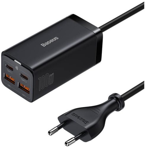 Baseus GaN3 Pro 2xUSB-C-2xUSB-A töltőállomás, 100W, fekete